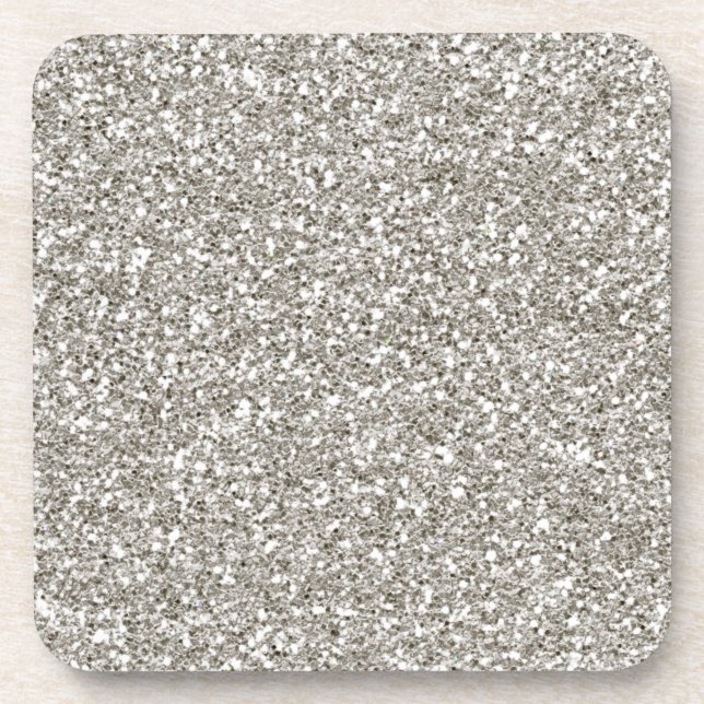 DESSOUS DE VERRE de PARTIES SCINTILLANTES d'ARGENT (Devant)