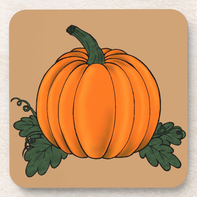 Dessous de verre de patchs citrouille (Devant)