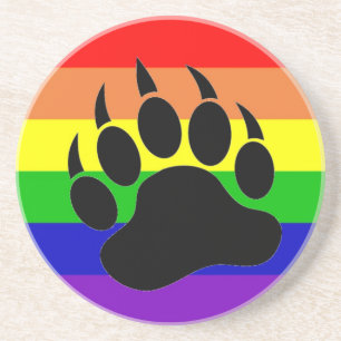 Dessous de verre de patte d'ours de gay pride