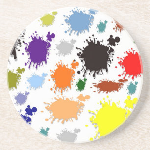 Dessous de verre de peinture à éclaboussure