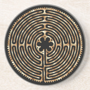 Dessous de verre de perle de labyrinthe de