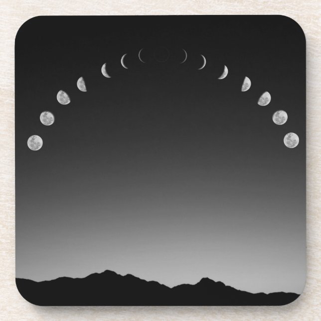 Dessous de verre de phase infinie de lune (Devant)