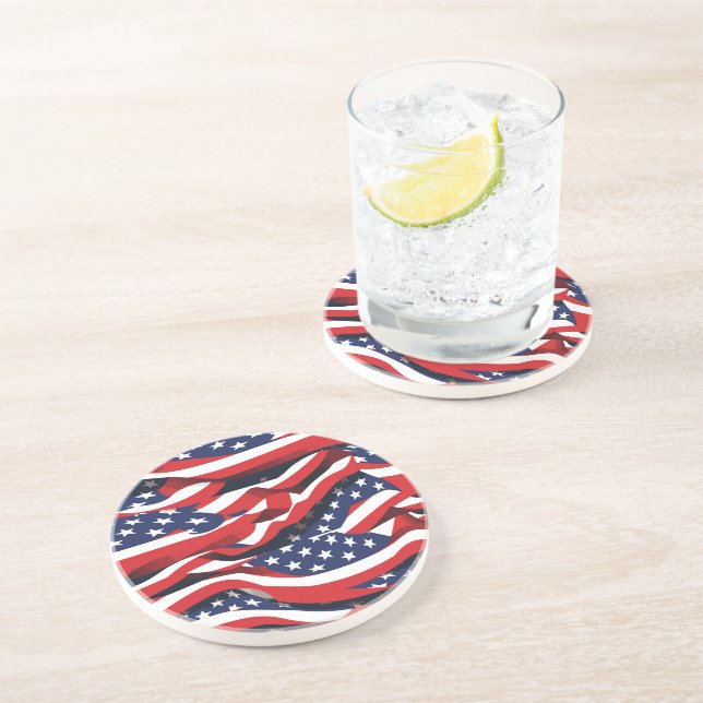 Dessous de verre de pierre patriotique (Côté)