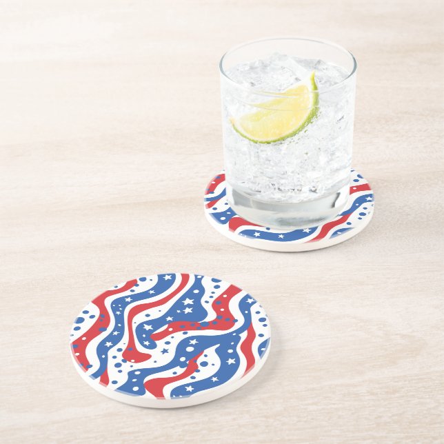 Dessous de verre de pierre patriotique (Côté)