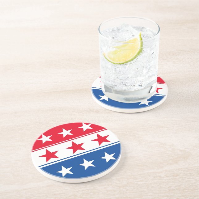 Dessous de verre de pierre patriotique (Côté)