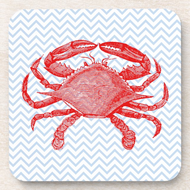 Dessous de verre de pique-nique de crabe de la mer (Devant)