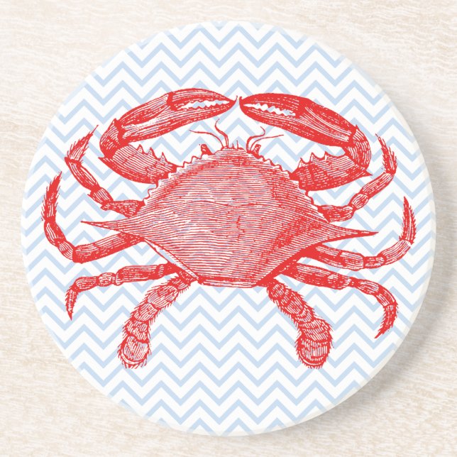 Dessous de verre de pique-nique de crabe de la mer (Devant)