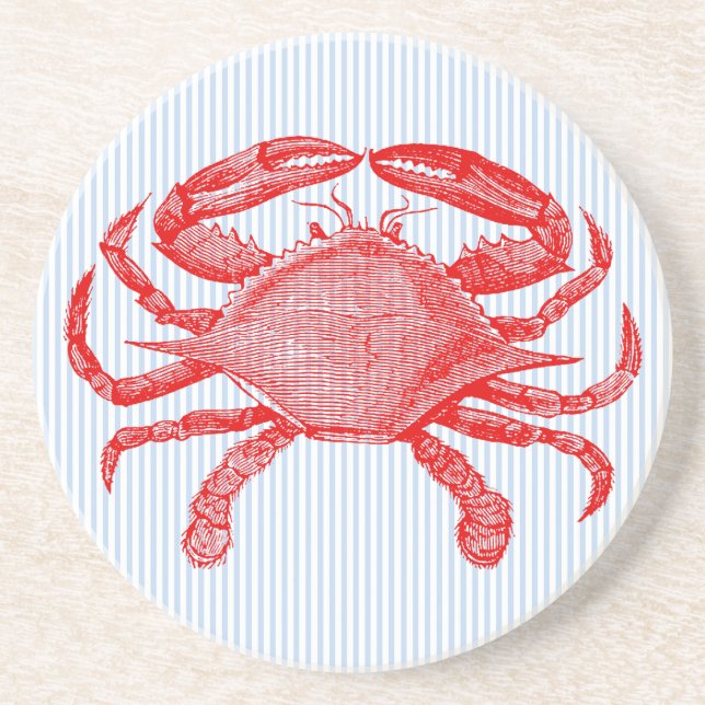 Dessous de verre de pique-nique de crabe de la mer (Devant)