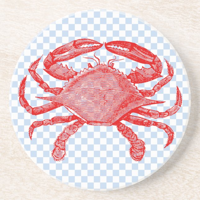 Dessous de verre de pique-nique de crabe de la mer (Devant)