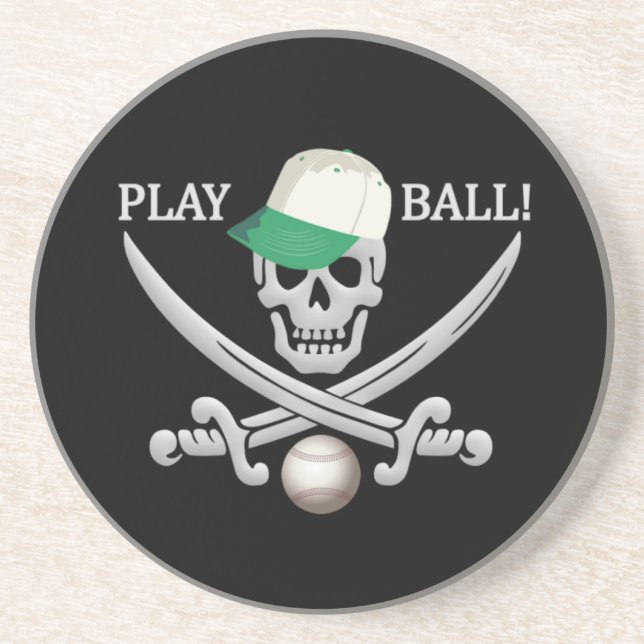 Dessous de verre de pirate de base-ball (Devant)