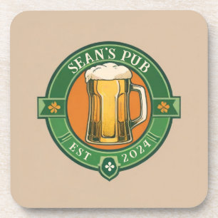 Dessous de verre de pub irlandais personnalisé Tex