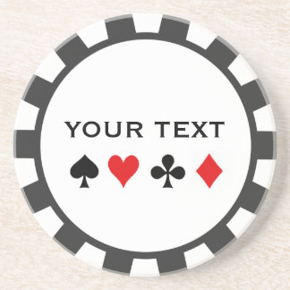 Dessous de verre de puces de poker personnalisés