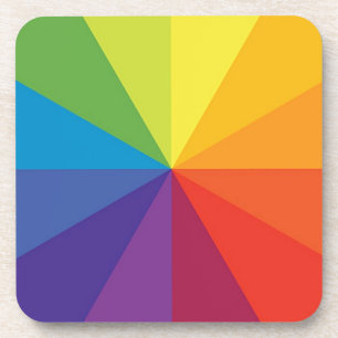 DESSOUS DE VERRE DE ROUE DE COULEUR