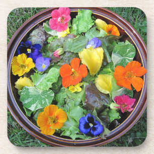 Dessous de verre de salade de fleurs