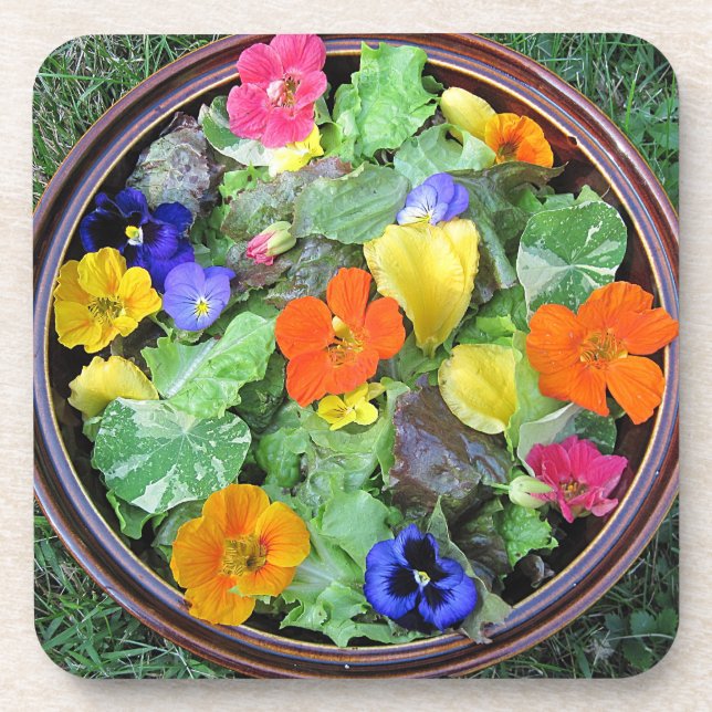 Dessous de verre de salade de fleurs (Devant)