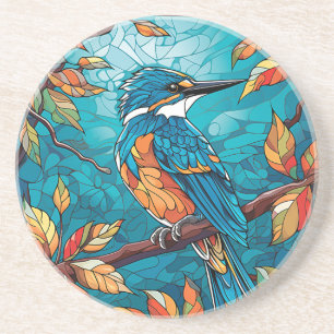 Dessous de verre de Sandstone Kingfisher d'automne