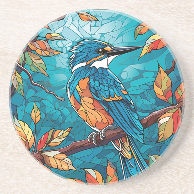 Dessous de verre de Sandstone Kingfisher d'automne (Devant)