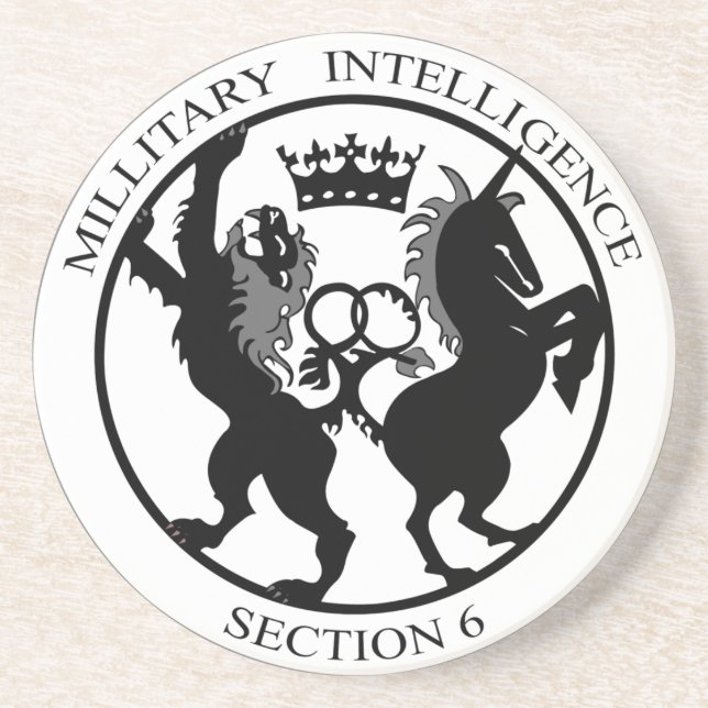 Dessous de verre de service secret du logo MI6 (Devant)