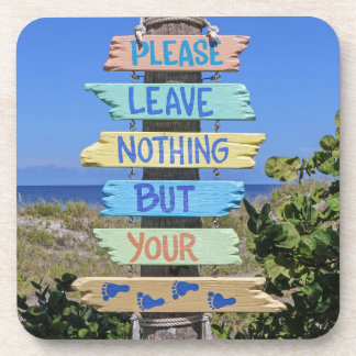 Dessous de verre de signe de plage de la Floride