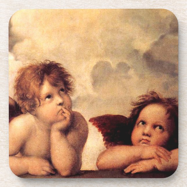 Dessous de verre de Sistine Madonna d'anges de (Devant)