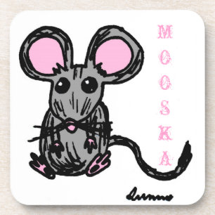 Dessous de verre de souris Cute Mooska - Ensemble