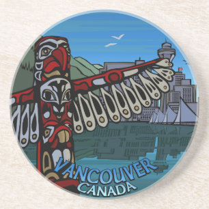 Dessous de verre de souvenirs de Vancouver Totem P