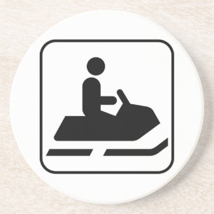 Dessous de verre de symbole de Snowmobile