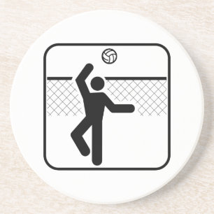 Dessous de verre de symbole de volleyball