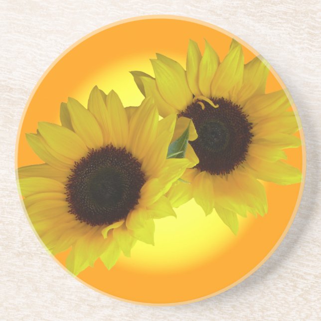 Dessous de verre de tournesol Dons joyeux de fleur (Devant)