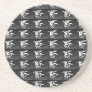 Dessous de verre de vol à la truite Motif noire