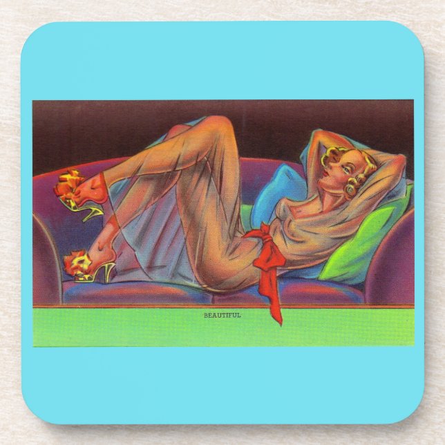 Dessous-de-verre début des années 1940 Belle petite épingle (Devant)
