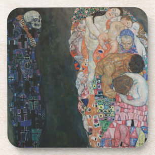 Dessous-de-verre Décès et vie par Gustav Klimt Art Nouveau Vintage