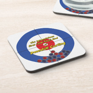 Dessous de verre d'échec du curling descendant - (