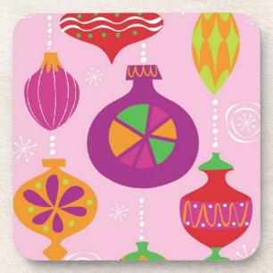 Dessous-de-verre Décoration nombreuse de Noël illustrée dans le