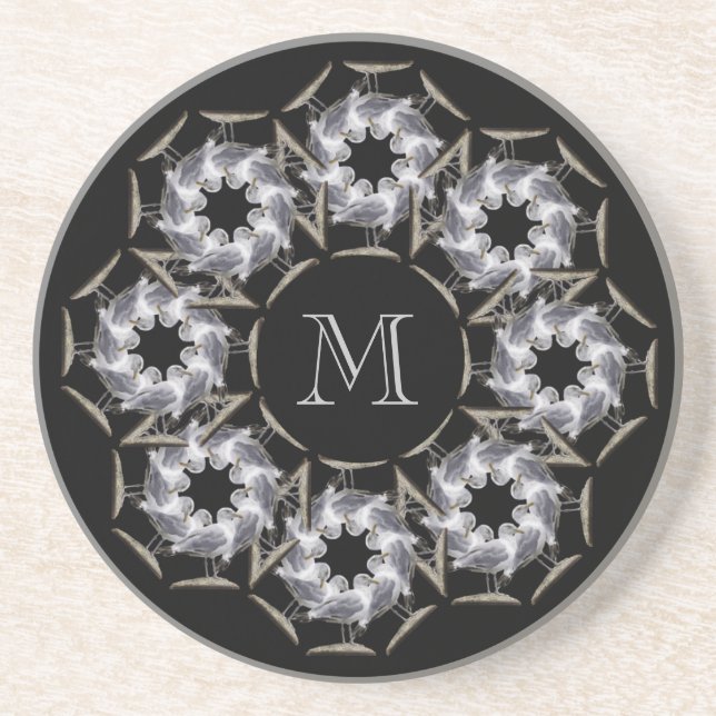 Dessous de verre décorés d'un monogramme de (Devant)