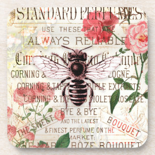 Dessous-de-verre Découpage de l'éphémère du bouquet d'abeilles 