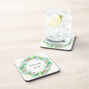 DESSOUS-DE-VERRE DECOUPAGE FLORAL DE CUTE LEMON AND FLOWERS