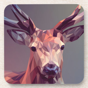 Dessous-de-verre Deer Polygons Art Design Graphisme Animal Stag Pos