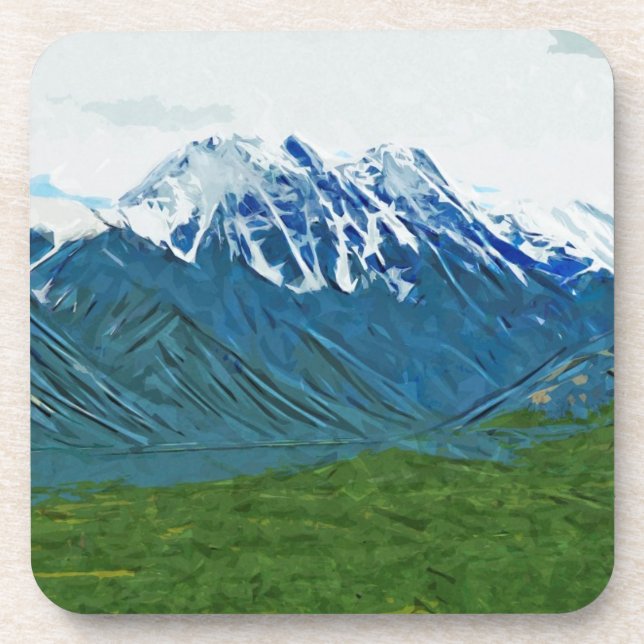 Dessous-de-verre Denali Avec Rivières Alaska Impressionnisme Abstra (Devant)