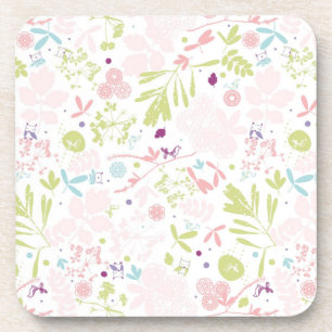 Dessous-de-verre déploiement de motif floral