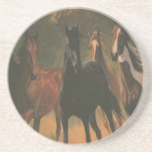 Dessous de verre des Chevaux sauvages