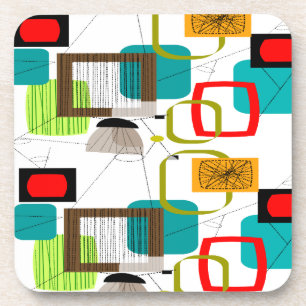 Dessous-de-verre Design abstract de Mid-Century