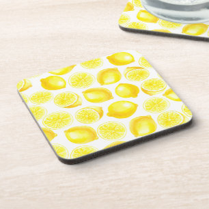 Dessous-de-verre Design citrons aquarelle