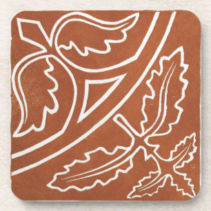 Dessous-de-verre Design d'art celtique irlandais vintage Feuille ro