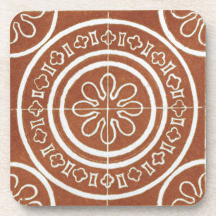 Dessous-de-verre Design d'art celtique irlandais vintage rouge