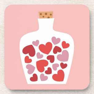 Dessous-de-verre Design de carte de Saint-Valentin