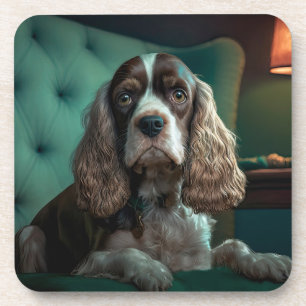Dessous-de-verre Design de portrait classique de Cocker Spaniel élé