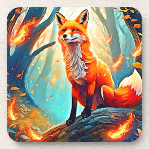 Dessous-de-verre Design de scène de Crimson Fox