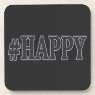 Dessous-de-verre Design d'expression mignon "#HAPPY". Acheter Maint