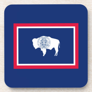 Dessous-de-verre Design du drapeau d'état du Wyoming